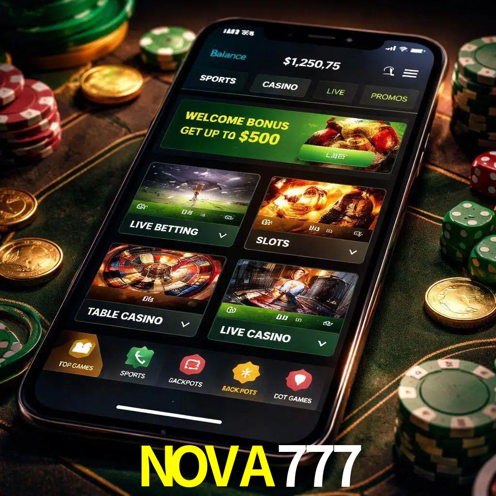 Diseño de juegos móviles NOVA777 para usuarios en México